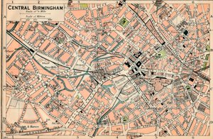 Birmingham central, século XX de John Bartholomew