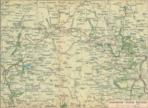 Dartmoor - seção sul, século c20 de John Bartholomew