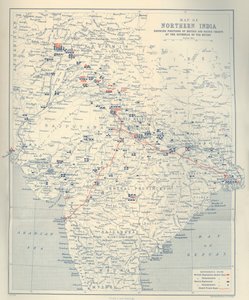 Mapa do norte da Índia, 1901.