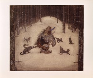 John Bauer, Troll e lobos de John Bauer