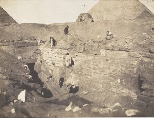 Escavações perto da Esfinge, 1853.
