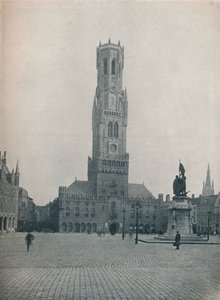 O Markt e o campanário, Bruges, Bélgica c1900 1914-1915