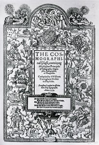 Título do The Cosmographical Glass, 1559 de John Bettes
