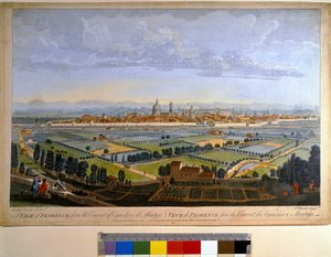 Vista da cidade de Florença a partir do covil dos Capucins em Montughi