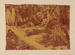 Fragmento intitulado "Tratado de William Penn com os índios" de John Boydell