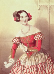 Madame Sontag como Rosina em "O Barbeiro de Sevilha", gravado pelo artista, 1849