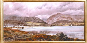 Brodick Pier, 20 de Agosto de 1886 (óleo sobre tela) de John Brett