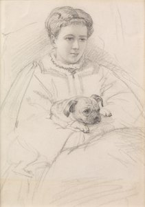 Georgina Weldon (lápis) de John Brett
