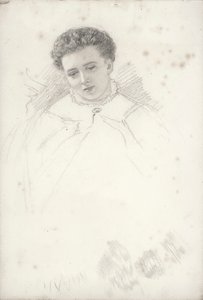 Retrato inacabado de uma mulher de John Brett