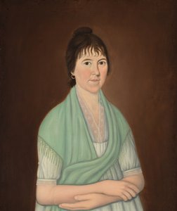 Mrs. James Perkins, Jr., c.1800-1809 (óleo sobre tela) de John Brewster