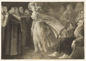 Mulher de pé entre os Frades (reto)