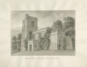 Igreja Arley: desenho sépia de John Buckler