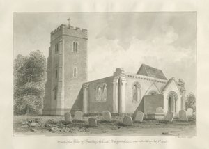 Igreja de Armitage: desenho em sépia de John Buckler