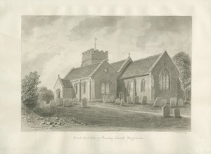 Igreja de Armitage: desenho sépia, 1823 de John Buckler