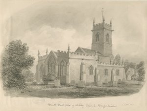 Igreja Ashley: desenho sépia de John Buckler