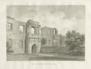 Biddulph Hall (antigo) : desenho sépia de John Buckler