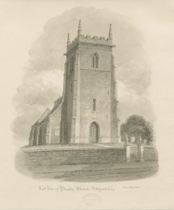 Igreja Bradley: desenho sépia de John Buckler