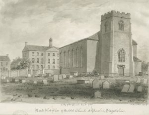 Burslem - Igreja de São João: desenho em sépia de John Buckler