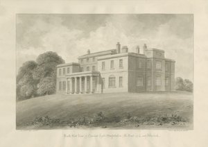 Canwell Hall: desenho sépia de John Buckler