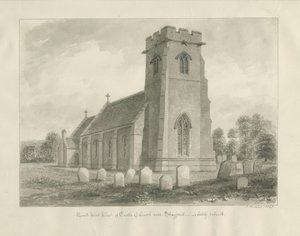Igreja do Castelo - Igreja: desenho sépia de John Buckler