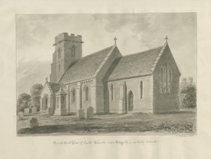 Igreja do Castelo - Igreja: desenho sépia de John Buckler
