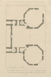 Igreja do Castelo - Castelo do Stafford: lápis e lavagem, nd [?19 cent] (desenho) de John Buckler