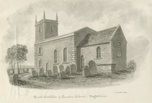 Igreja de Cauldon: desenho em sépia, 1844 de John Buckler
