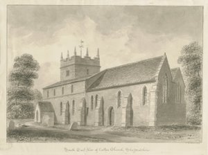 Igreja de Colton: desenho em sépia, 1842 de John Buckler