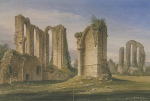 Abadia de Croxden: pintura a aguarela de John Buckler