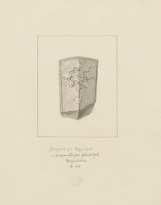 Drayton Bassett Church - tampa do caixão: desenho em sépia, 1838 de John Buckler