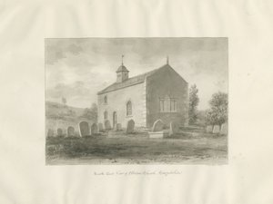 Capela Elkstone: desenho sépia de John Buckler