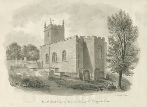 Igreja Endon: desenho sépia de John Buckler