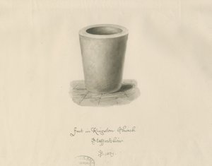 Fonte na Igreja Kingstone: desenho em sépia, 1839 de John Buckler