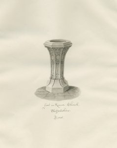 Fonte na Igreja Kinver: desenho sépia de John Buckler