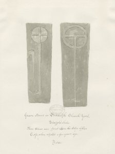 Pedras da sepultura no cemitério do Biddulph: desenho sépia de John Buckler