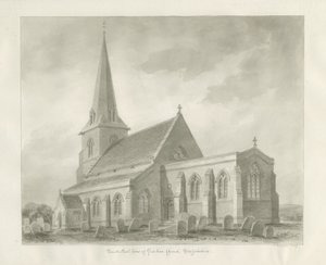 Igreja Grindon: desenho sépia de John Buckler