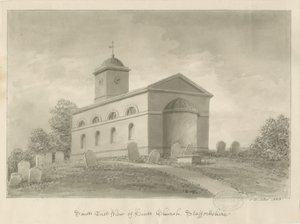 Dicas Igreja: desenho sépia de John Buckler