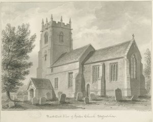 Igreja de Horton: desenho em sépia de John Buckler