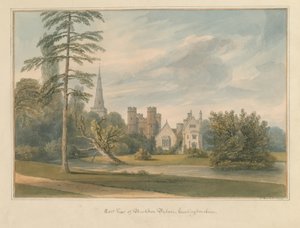 Huntingdonshire - Palácio de Buckden, 1799 de John Buckler