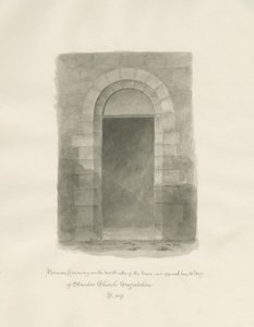 Interior da Igreja de Standon: desenho sépia, 24 de Maio de 1847 (desenho) de John Buckler