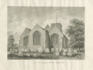 Igreja Kinver: desenho sépia de John Buckler
