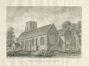 Igreja Kinver: desenho sépia de John Buckler