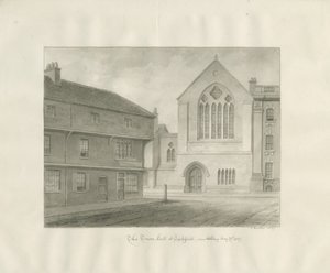 Lichfield - Guildhall: desenho sépia de John Buckler