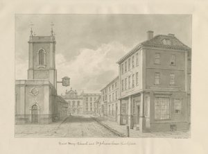 Lichfield - Igreja de Santa Maria: desenho em sépia, 1833 de John Buckler
