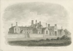 Lichfield - Union Workhouse: desenho sépia de John Buckler