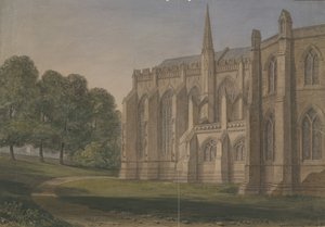 Catedral de Lichfield - Vista Noroeste: pintura em aquarela, 184 [5] de John Buckler