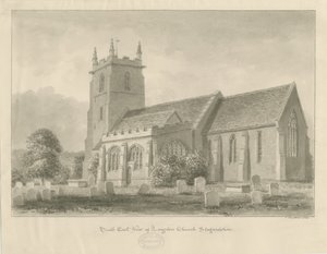 Igreja Longdon: desenho sépia de John Buckler