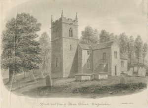 Igreja Maer: desenho de lavagem sépia de John Buckler