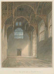 Middlesex - Hampton Court - Interior de Hall, 1821 de John Buckler
