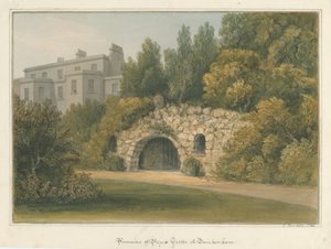 Middlesex - Twickenham - Gruta do Papa, 1826 de John Buckler